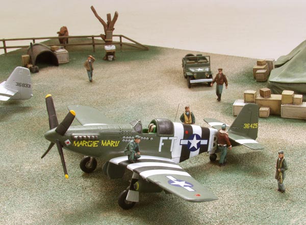 Ground Attack 1/72 scale limited edition diorama of P-51 Mustangs from the D-Day June 6th 1944. Handmade by Staples and Vine Ltd.