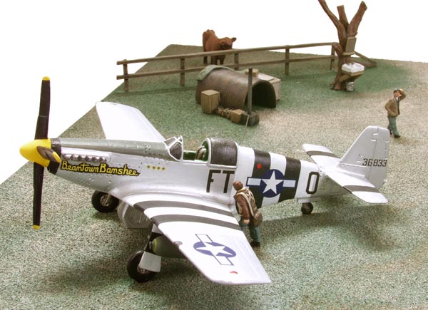 Ground Attack 1/72 scale limited edition diorama of P-51 Mustangs from the D-Day June 6th 1944. Handmade by Staples and Vine Ltd.